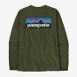 Patagonia Mens P6 Logo Respons Tee LS, Farbe: torrey pine green