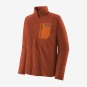 Patagonia Mens R1 Air Zip Neck, Farbe: burnished red